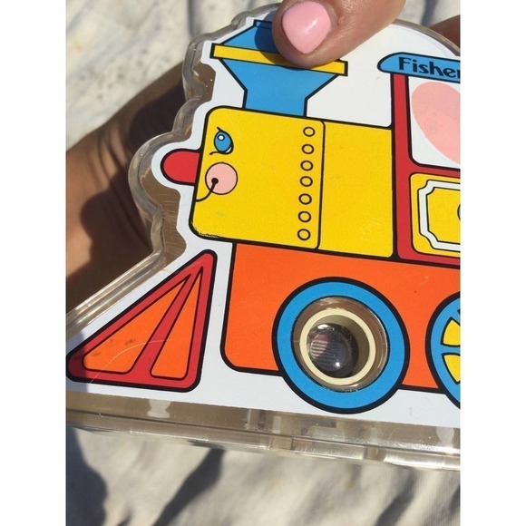 Vintage Fisher-Price night light train 80s nursery children 1986 USA # 9162 red - Picture 10 of 11